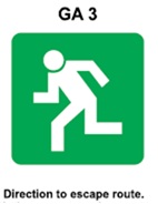 GA3 - Direction to escape route (Right)