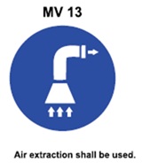 MV13 - Air extraction shall be used