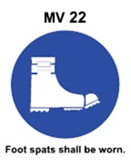 MV22 - Foot spats shall be worn