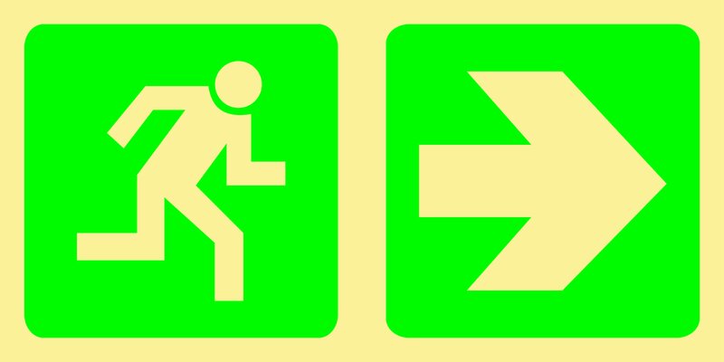 E1 - Running man with arrow (right)