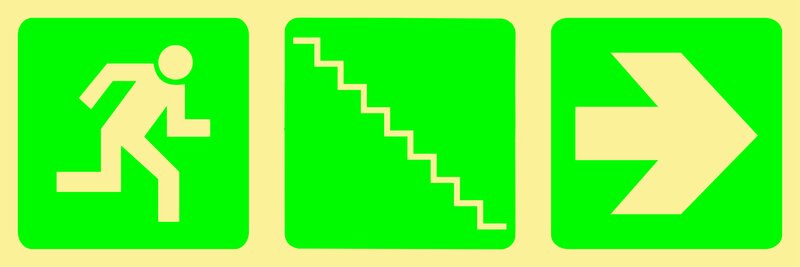E16 - Stairs down with arrow (right)