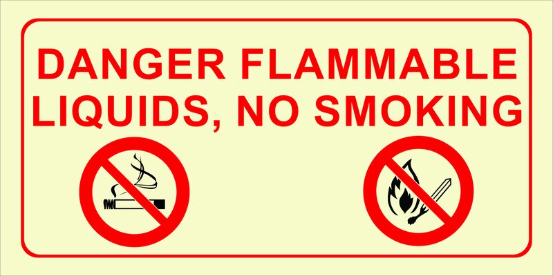 F46 - Danger flammable liquids, no smoking