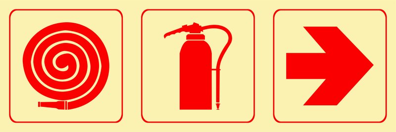 F6 - Hose reel + extinguisher + arrow right