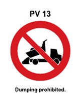 PV13 - Dumping prohibited