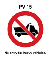PV15 - No entry for heavy vehicles