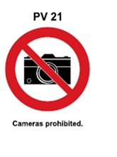 PV21 - Cameras prohibited
