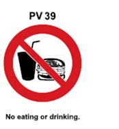 PV39 - No eating or drinking
