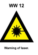 WW12 - Warning of laser