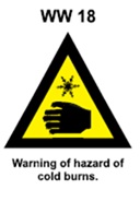 WW18 - Warning of cold burns